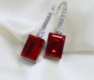 Pendientes elegantes de diseñador, pendientes victorianos con esmalte victoriano para ropa de fiesta de compromiso de boda para mujeres y niñas - Product Image 2