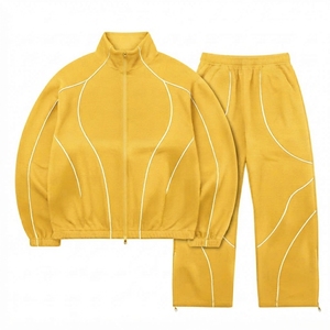 <b>Low</b> MOQ High Quality Custom Logo Zipper Hoodies and <b>Flared</b> Sweatpants Oversized Tracksuits For Unisex New Arrival - Product Image 4