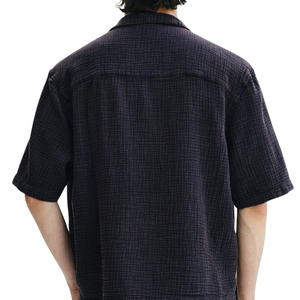 Camisa informal de muselina para hombre, corte relajado, manga corta, ligera, transpirable, con botones, para verano, vacaciones, playa, uso diario. - Product Image 4