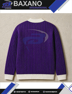 NCNW Sorority <b>Cardigan</b> <b>Sweater</b> Purple & white Embroidery Stylish College Apparel for Women Knitwear Casual Acrylic Knit <b>Sweater</b> - Product Image 6
