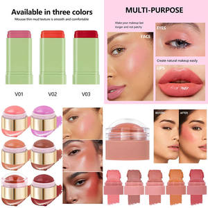 บลัชออนเนื้อครีมหลากสี บลัชออนมินเนอรัลแบบบาล์ม กันน้ำ สีชัดติดทนนาน แต่งหน้าได้ทั้งแก้มและริมฝีปาก - Product Image 1