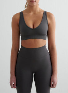 Ensemble de vêtements de sport tendance pour femmes, leggings de sport respirants sans couture à taille haute, soutien-gorge de sport, ensemble deux pièces pour le yoga et la course à pied - Product Image 2