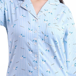 Conjunto de Pijama de Dos Piezas para Mujer, 100% Poliéster, Calidad Superior, Estampado de Seda, con Letras - Product Image 6