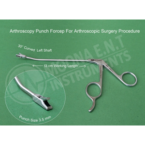 เครื่องมือผ่าตัดข้อต่อแบบส่องกล้อง Moona E.N.T รุ่น Punch Forceps แกนโค้ง 30 องศา ซ้าย 3.5 มม. สำหรับการผ่าตัดทั่วไป ได้รับการรับรองมาตรฐาน CE ระดับ Class I รุ่น AR-2897L - Product Image 1