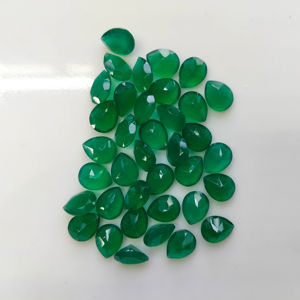 Ónix Verde Natural, Corte Pera de 10x8MM, Gema Suelta de la Mejor Calidad para Joyería, Gemas de Red Mountain - Product Image 2
