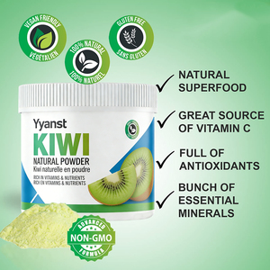 Poudre de kiwi biologique de haute qualité, marque privée, antioxydant, complément alimentaire naturel pour renforcer l'immunité, boisson en poudre. - Product Image 3