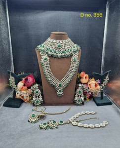 Circular Motif Elegant <b>Kundan</b> Necklace Set Traditional Wedding <b>Artificial</b> <b>Jewellery</b> Wholesale Pack for Women Bridal Jewelry Sets - Product Image 3