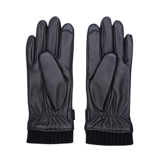 Leather <b>Gloves</b> Wrist Length Unlined Plain Style Thermal Winter Daily Use Men's Casual Warm <b>Gloves</b> - Product Image 4