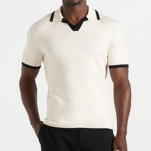 Polo pour homme, tissu doux, manches courtes, col classique, décontracté, pour l'été, les sports de plein air, le quotidien, rouge, léger, élégant - Product Image 1
