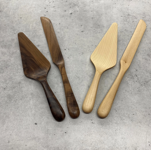 Juego de servidores de pastel de madera, 2 piezas, madera natural de la mejor calidad, utensilio de servir con forma de cuchara para plato de pastel - Product Image 6