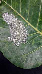 เพชรทรงกลมเจียระไนแบบบริลเลียนท์ธรรมชาติ ตกแต่งบนใบไม้สีเขียว สำหรับรุ่น RD-N22 ที่ได้รับการรับรอง จากผู้ผลิตโดยตรง Ramdut Impex - Product Image 2