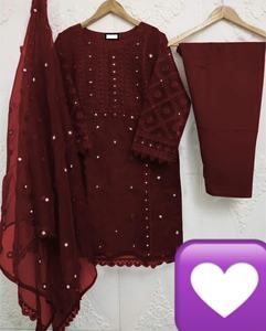 2023 indio paquistaní última colección Organza bordado Salwar Kameez espejo pesado trabajo traje de boda Venta caliente ropa de fiesta - Product Image 6