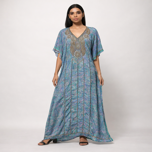 Robe longue de créateur pour femmes de qualité supérieure |   Robe de soirée élégante pour mariages, galas et occasions spéciales, provenant d'Inde - Product Image 2