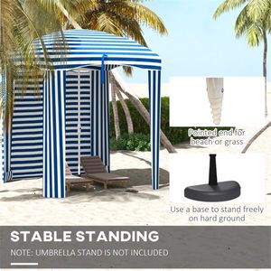 Parasol d'extérieur bleu et blanc élégant pour activités de plein air - Product Image 6