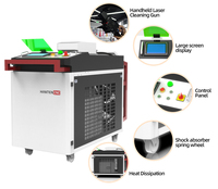 Machine de nettoyage laser antirouille d’oxydation de petite peinture 1000W 1500W machine laser de nettoyage portable
