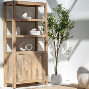 Étagères de présentation Vandana Altis Radiant, design moderne en bois massif, meubles de rangement minimalistes - Product Image 3