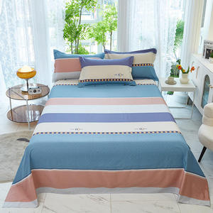 Cotton Floral Bed <b>Sheet</b> Wholesale Soft Flower <b>Print</b> Pillowcase Home Student Dormitory - Product Image 4