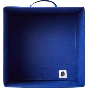 Boîtes de rangement en forme de cube avec poignées, tissu bleu marine, lot de 6 cubes pliables de 13"x13"x13" - Product Image 2