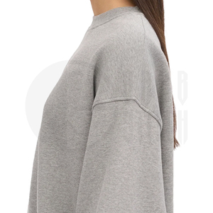 Sudadera Oversize de Cuello Redondo para Mujer, Casual, de Forro Polar, Manga Larga, Lisa, Personalizable, de Algodón - Product Image 5
