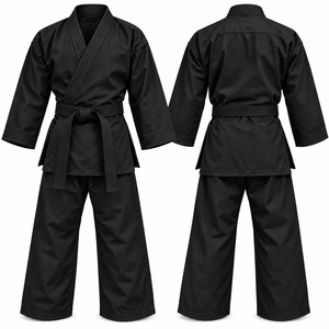 Custom OEM WHITE Cotton Judo Uniform Sets Professional Martial Arts Training Dogi with Black <b>Belt</b> Breathable Quick Dry - Product Image 4