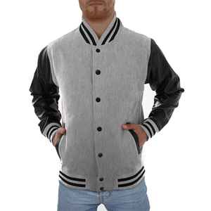 Unisex Custom Two-Tone Fleece Letterman <b>Jacket</b> Men's <b>Winter</b> Cotton Varsity <b>Jacket</b>-Wholesale Fashion Accessory - Product Image 3