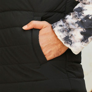 OEM Custom Men Plus Size <b>Winter</b> <b>Quilted</b> Jacket Waterproof Windbreaker Zipper Hoodie Embroidered Casual Snow Wear puffer hiking - Product Image 2