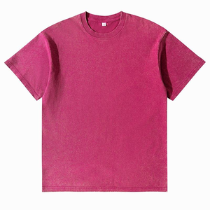 T-shirt Homme Premium Délavé à l'Acide Coupe Oversize Style Urbain Décontracté Effet Vintage Décoloré Polyester/Coton Tricoté Séchage Rapide - Product Image 4