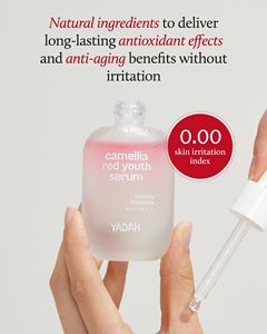 Sérum pour le visage YADAH Camellia Red Youth, éclaircissant, nourrissant, rajeunissant, 30 ml, huile de camélia, soin quotidien de la peau, fabriqué en Corée - Product Image 5