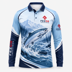 เสื้อโปโลตกปลา UPF50 ผ้าโพลีเอสเตอร์ 100% ระบายอากาศ แห้งเร็ว ไซส์ใหญ่ ป้องกันแสงแดด สำหรับทุกเพศ แขนยาว - Product Image 3