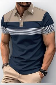 Camiseta Polo Deportiva de Algodón y Poliéster para Hombre, Absorbente de Sudor, con Rayas, Ecológica, Nueva Llegada - Product Image 3
