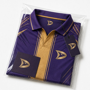 Maillot de cricket pour homme, violet et or, performance premium, polyester et élasthanne, imprimé, séchage rapide, uniforme d'équipe, chemise avec empiècements en mesh - Product Image 5