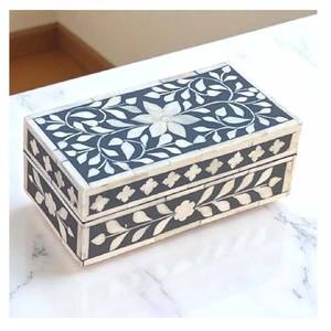 New Arrival Modern Rectangle <b>Floral</b> Pattern Bone Inlay Jewelry Storage <b>Box</b> & Organizer Wholesale Price - Product Image 1