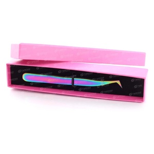 Pince à cils en acier inoxydable en forme de coeur personnalisée en grande quantité Extensions professionnelles testées à la main - Product Image 4