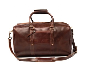 Multi Functional Oem <b>Leather</b> Weekender Travel Duffel <b>Bag</b> Water Resistant Lightweight Casual Outdoor Duffel <b>Leather</b> Travel <b>Bags</b> - Product Image 4