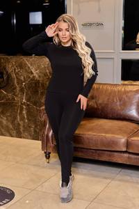 Conjunto de Ropa Interior Térmica Larga para Mujer, Forrada de Felpa, para Invierno, Transpirable, para Esquiar, Parte Superior e Inferior para Clima Frío - Product Image 3