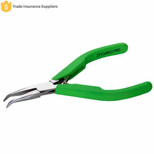 Alicates de punta curva con mandíbula lisa, de acero inoxidable de alta calidad, herramienta para fabricación de joyas y trabajos con alambre metálico, marca ZETOMED PRO, para bricolaje. - Product Image 3