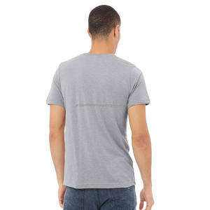 Camiseta Gris Personalizada para Hombre, Impresión Serigráfica, Lisa, Informal, de Alta Calidad, 100% Algodón Orgánico, Camiseta para Hombre al por Mayor - Product Image 3
