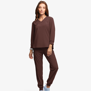 Uniformes Médicos para Mujer, Diseño Nuevo, Venta Caliente, Personalizados al por Mayor, Manga Larga, Corte Ajustado, Tallas Grandes, 72% Poliéster/21% Rayón/7% Elastano - Product Image 6