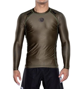 Camiseta de Compresión de Manga Corta para MMA, Fabricada con Tela de Spandex/Nylon de 280g, Transpirable, de Secado Rápido, UPF50+, para BJJ No Gi - Product Image 1