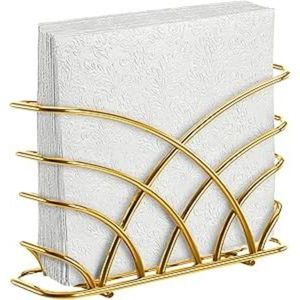 Support de serviettes en fil métallique doré moderne, distributeur de mouchoirs autoportant, organisateur pour cuisine, table à manger, fête - Product Image 1