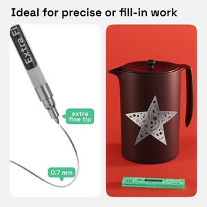 ARTISTRO 2 Pennarelli Acrilici a Punta Extra Fine 0.7mm Oro e Argento - per Progetti Artistici e Artigianali - Product Image 2