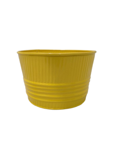 Pot de fleurs en métal, design moderne à rayures verticales, pour intérieur et extérieur, décoratif, durable, résistant à la rouille, pour jardin. - Product Image 6