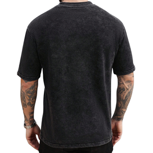 <b>Men</b> <b>Black</b> Garment Dyed Washed T <b>Shirt</b> <b>Short</b> <b>Sleeve</b> O-Neck Casual Streetwear Blank Tee Regular Fit Cotton Top Quick Dry - Product Image 2