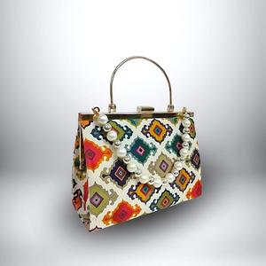 Sac à main élégant et luxueux en cuir PU écologique pour femmes avec fermeture à glissière et bandoulière chaîne - Product Image 3
