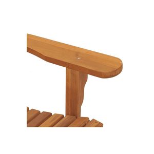Chaise Adirondack en teck massif traditionnelle, chaise de jardin d'extérieur en bois massif, chaise de salle à manger imperméable pour balcon et terrasse - Product Image 5