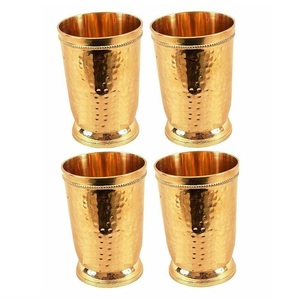 Verre à boire décoratif en cuivre fait main, prix de gros, gobelet à eau martelé pour la maison, la salle à manger et les restaurants - Product Image 3