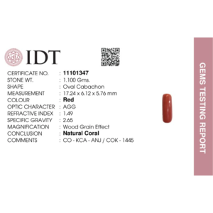 Oval Cut Red Coral Loose Gemstone 5.5 Carat High Quality Rutile Quartz for Fine Jewelry - Product Image 4