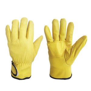 Factory Made Custom Design Cow Leather Safety <b>Gloves</b> Top Quality Custom Leather Material Made Safety <b>Gloves</b> - Product Image 6
