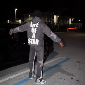 Survêtement unisexe en molleton brodé vintage Y2K |   Ensemble deux pièces streetwear automne |   Logo personnalisé OEM surdimensionné - Product Image 6