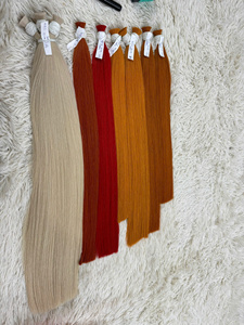 Extensions de cheveux naturels Remy vietnamiens en vrac à coller, texture soyeuse et douce, réutilisables, sans nœuds, durables, 100 % cheveux humains, diverses couleurs - Product Image 4